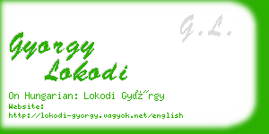 gyorgy lokodi business card